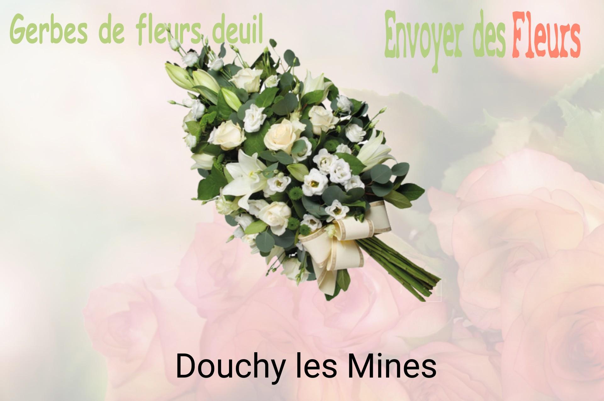 Gerbe de fleurs de deuil livrée à Douchy-les-Mines